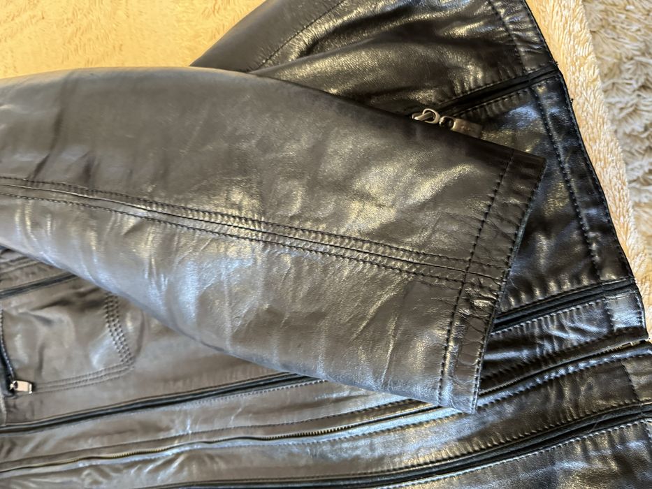 Шкіряна куртка зимова