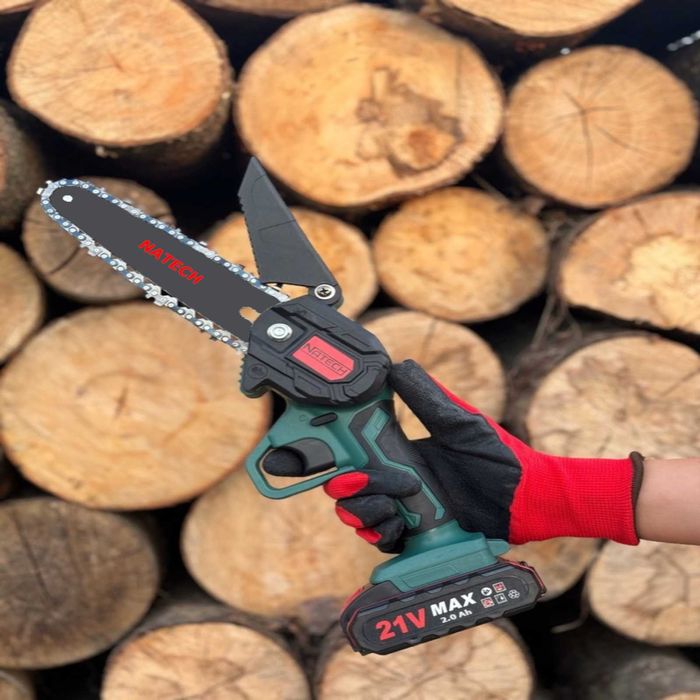 PIŁA ŁAŃCUCHOWA AKUMULATORWA MOCNA 6'' 2xakumulatory + 1xłańcuch 2.0Ah