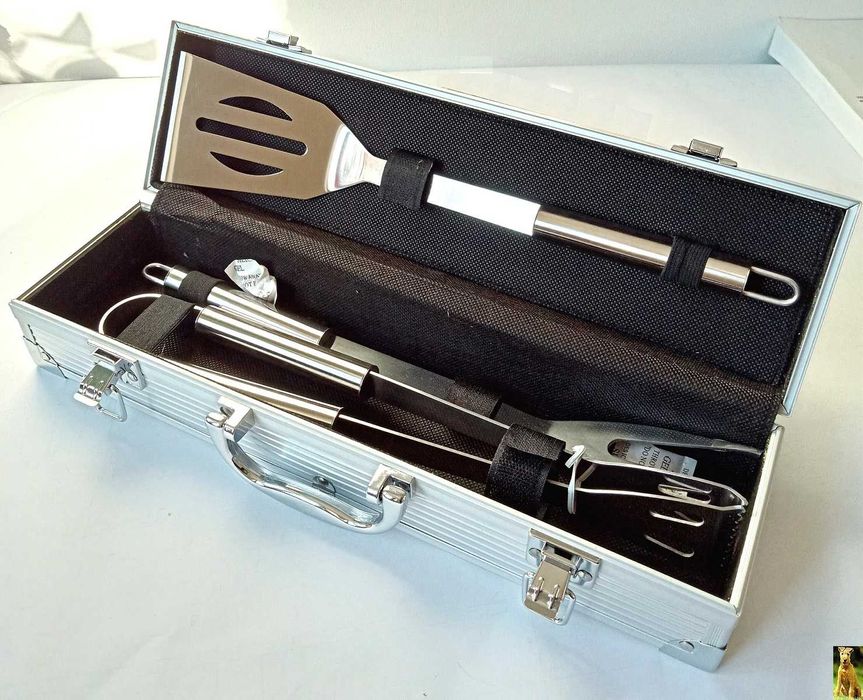 Sztućce Grillowe w Walizce Aluminiowej Np. na Szlifierkę