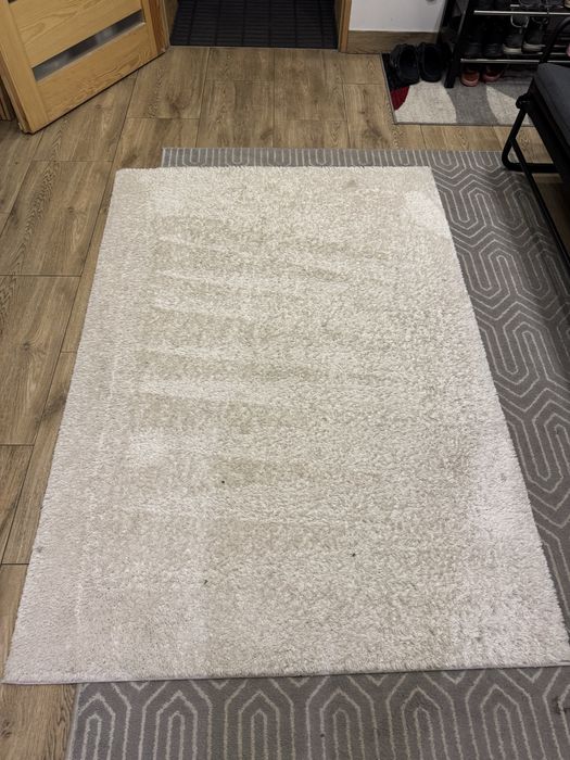 # Kremowy Dywan Shaggy 170x120 Beżowy 120x170 Budyniowy Piaskowy