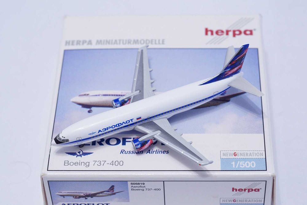 HERPA Aeroflot Boeing 737-400 skala 1:500