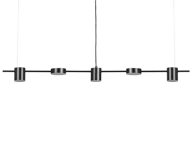 Lampa wisząca, czarna, metalowa, LED, 5 źródeł światła, 120 cm
