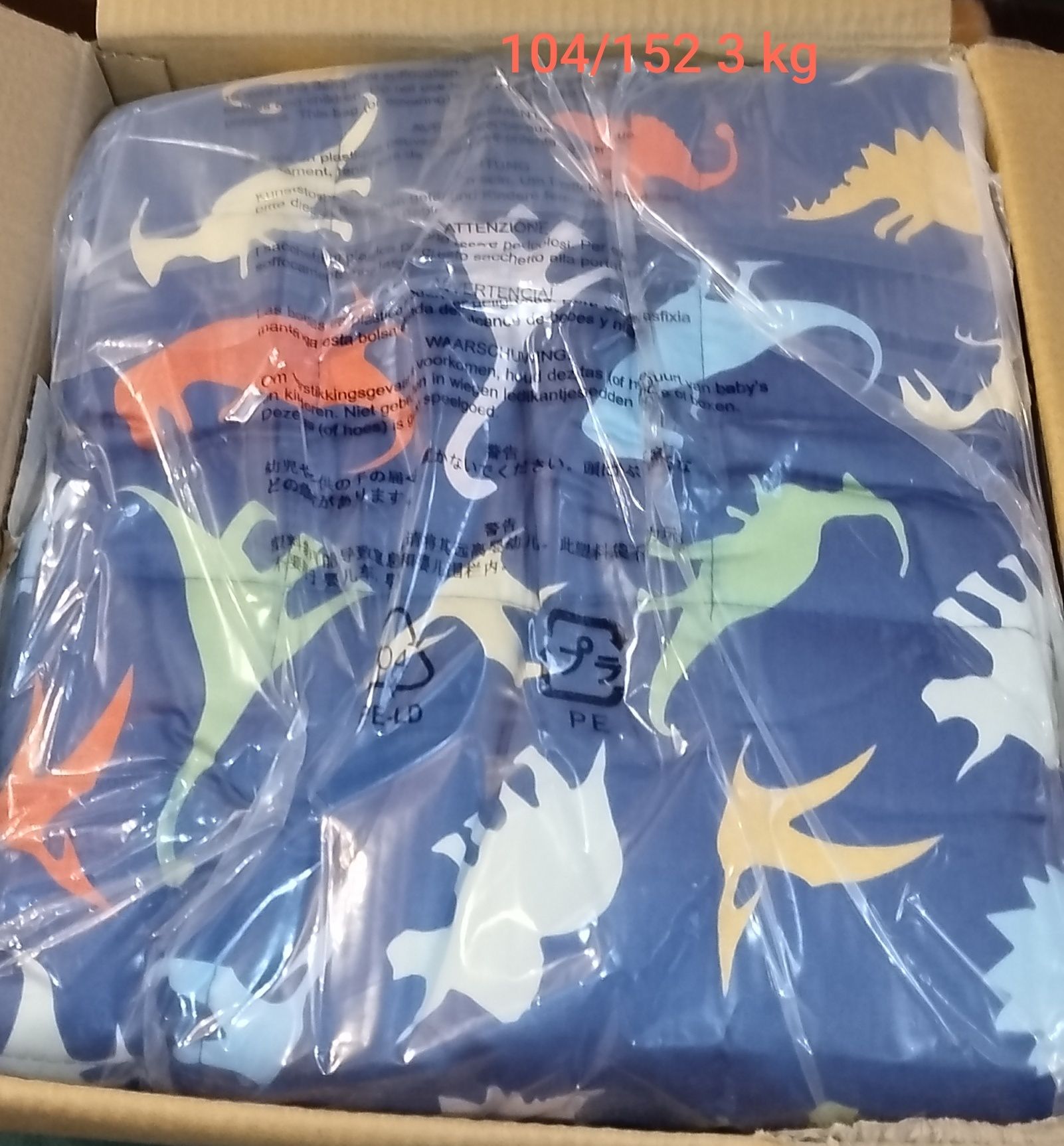 Kołderka obciążeniowa 4 kg dinozaury