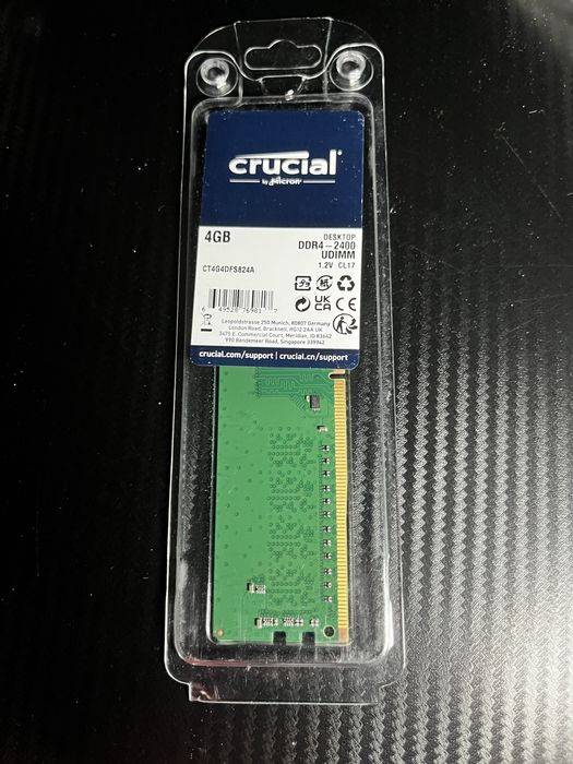 Pamięć RAM Crucial 4GB DDR4 2400MHz CL17 – Duża ilość (Hurt/Detal)