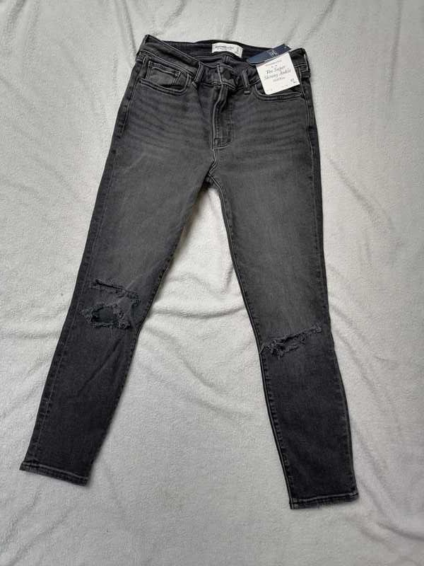 Damskie jeansy Abercrombie & Fitch Super Skinny Ankle, rozmiar 27,