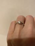 Pierścionek zaręczynowy białe złoto diament 0,5 ct