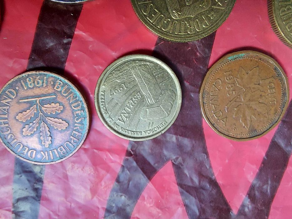 Moedas antigas varios paises