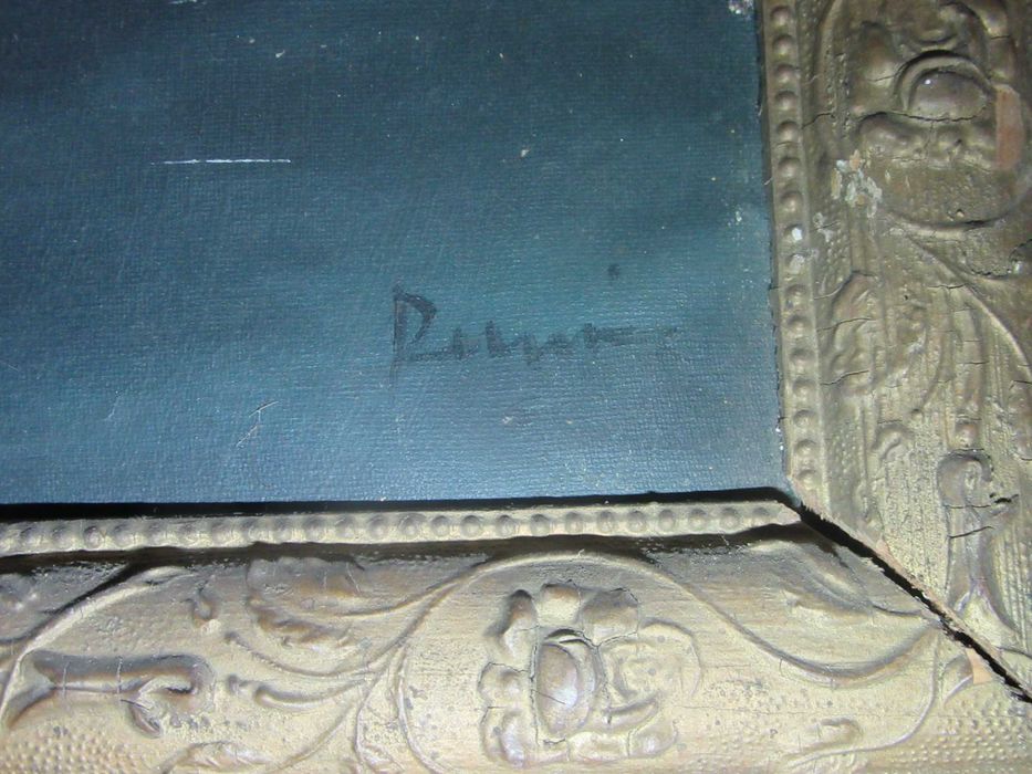 Tela muito antiga assinada a identificar