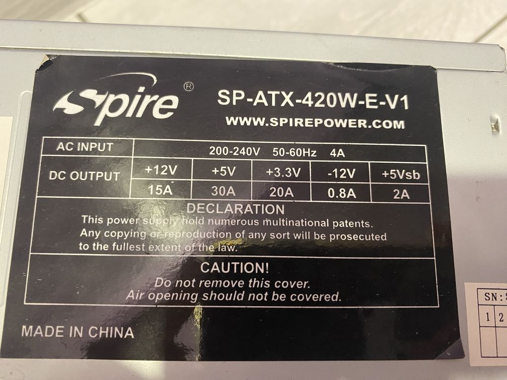 Блок живлення Spire на 400w