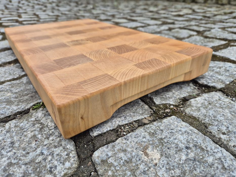 Deska do krojenia sztorcowa 44 x 26 cm jasna drzewa brzoza ! Nowa !