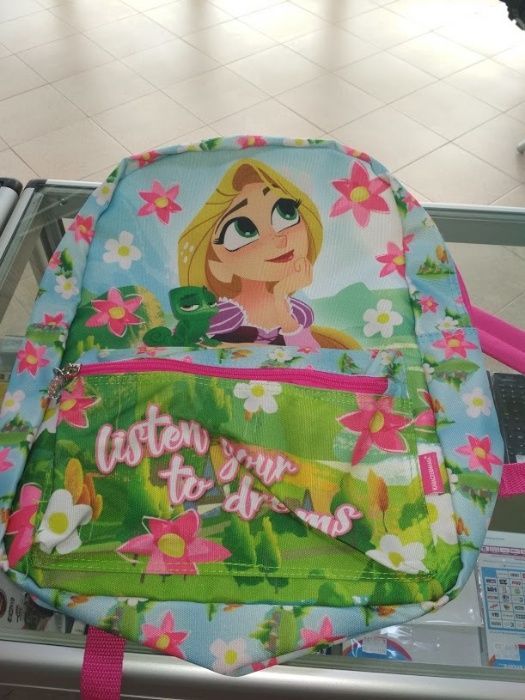 Mochila Reversivel Disney Rapunzel 42 cm NOVAS