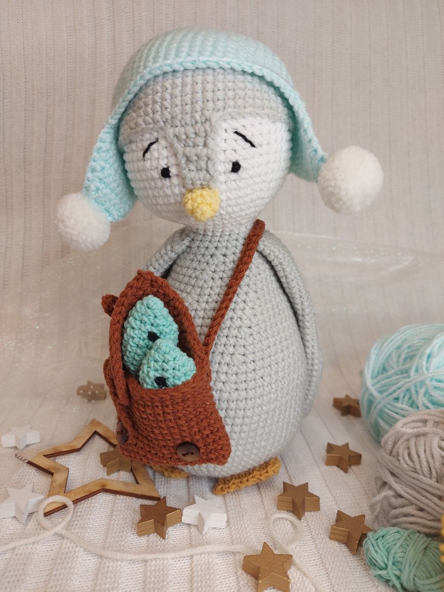 Pingwin na szydełku handmade
