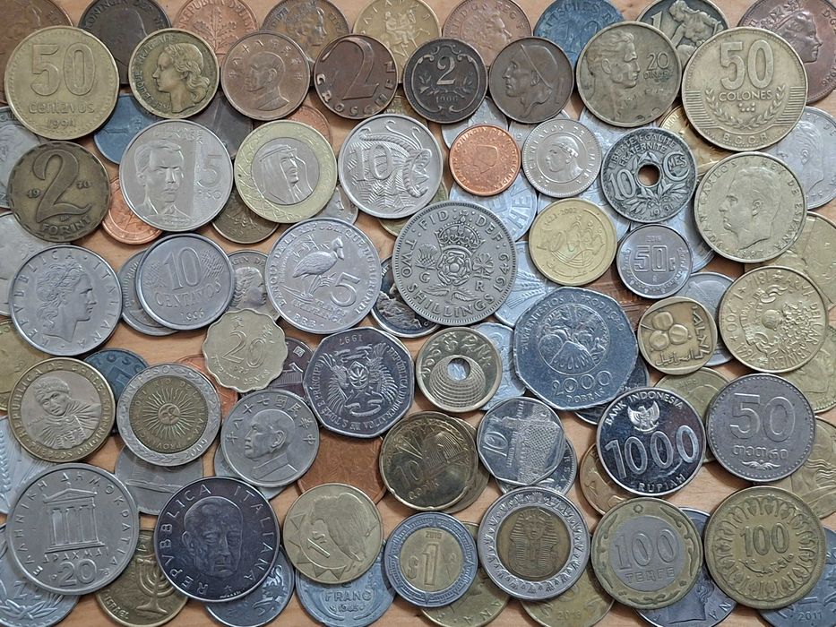 Монеты мира 100 шт без повторов все континенты №2