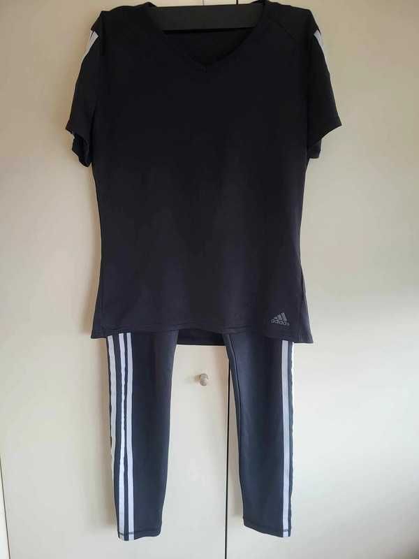Conjunto Activewear Leggings + T-Shirt Preto - ADIDAS