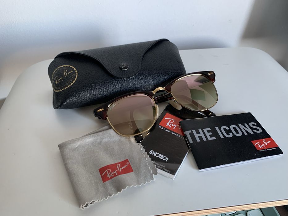 Óculos de sol rayban lentes espelhadas