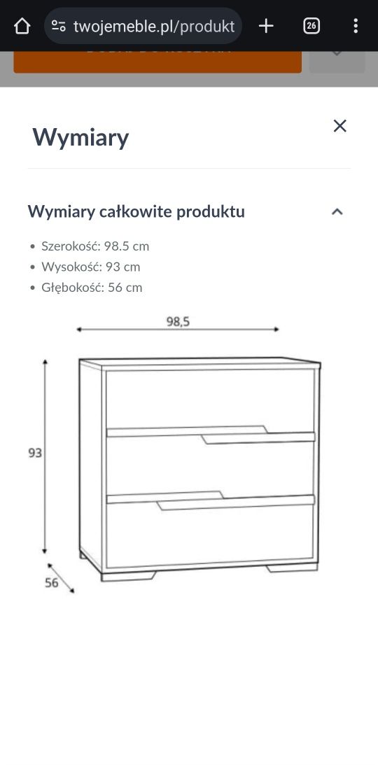Pinio meble komoda z przewijakiem stan bardzo dobry