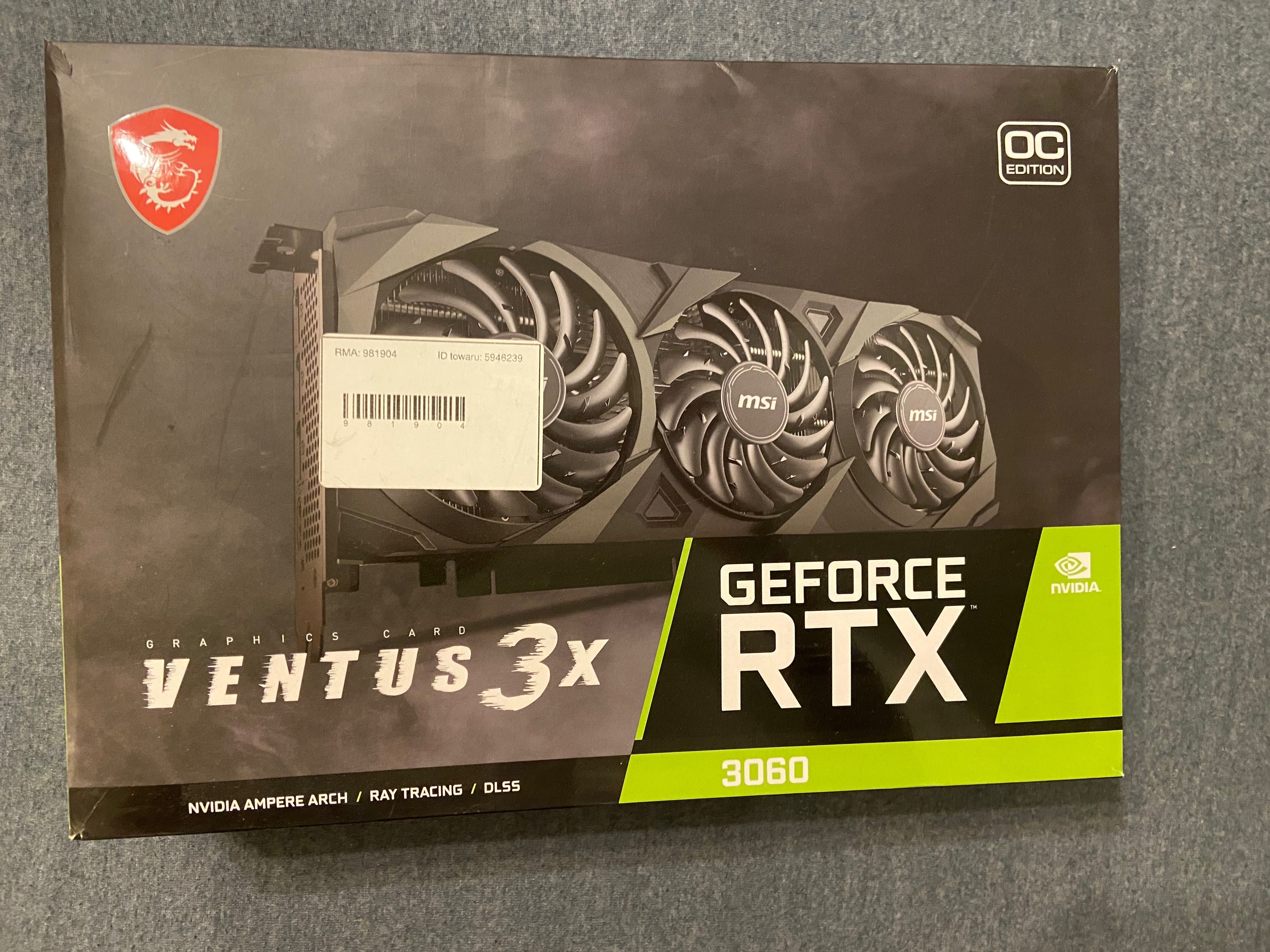 Karta graficzna MSI GeForce RTX 3060 Ventus 3X OC 12GB GDDR6