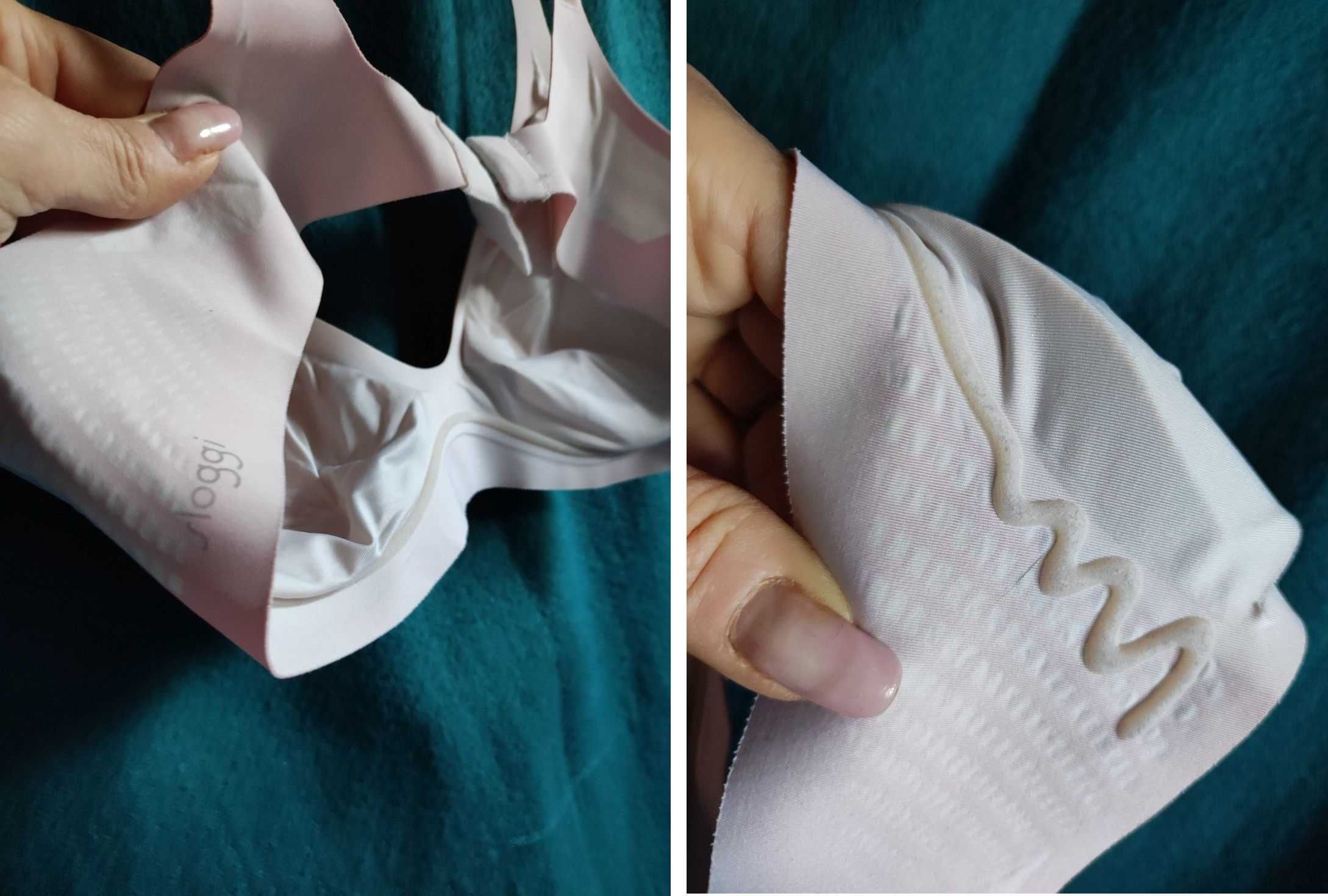 cielisty nude stanik biustonosz bezszwowy sloggi miękki sportowy top