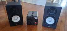 monitores Yamaha HS5 + conversor de voltagem