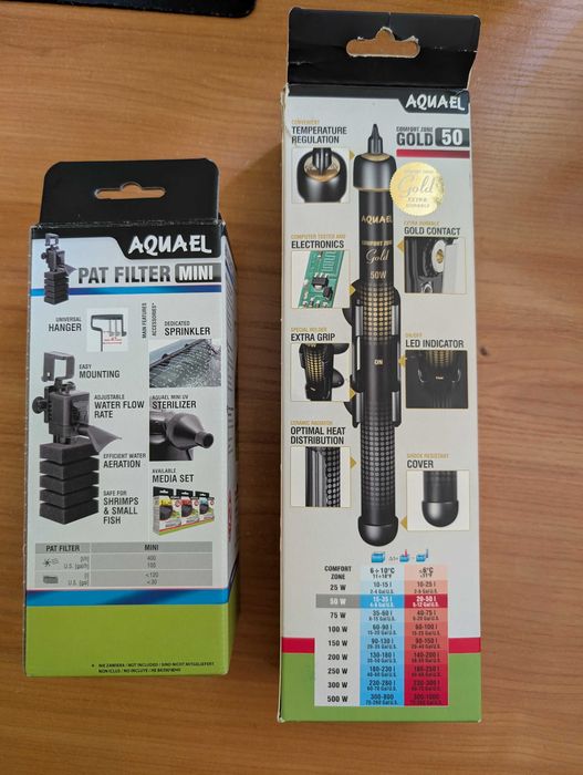 Zestaw do akwarium Aquael filtr + grzałka