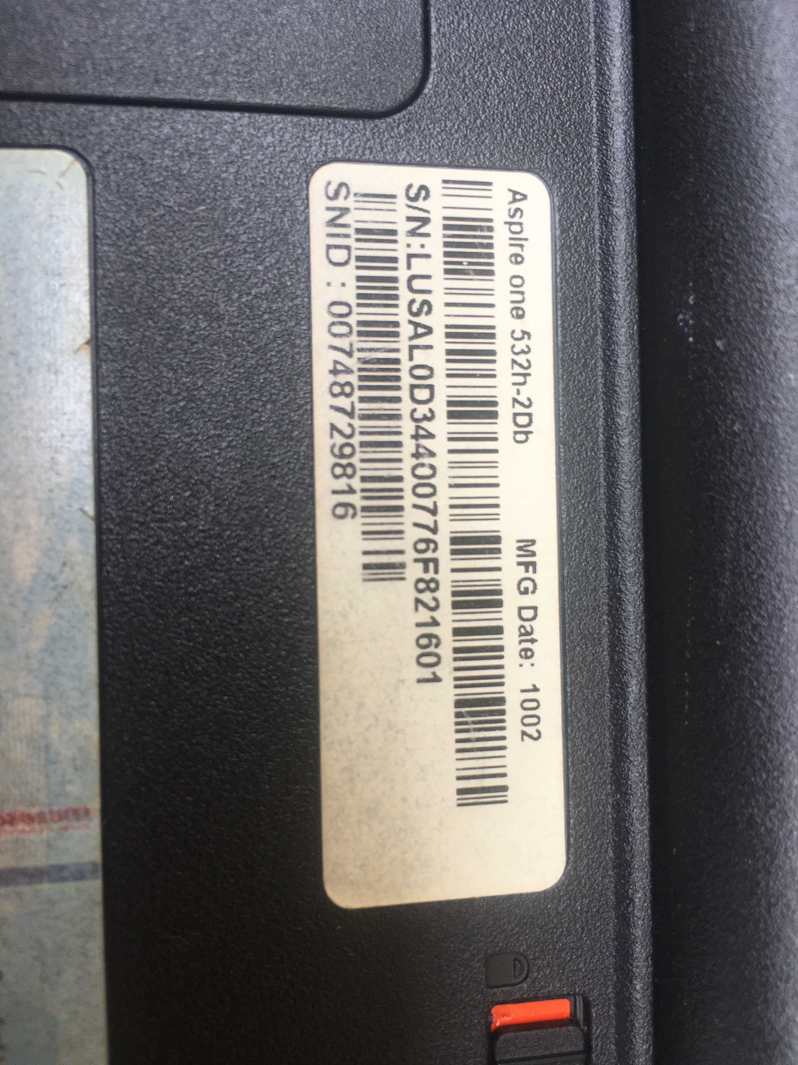 Laptop 10,1" Acer Aspire One NAV50