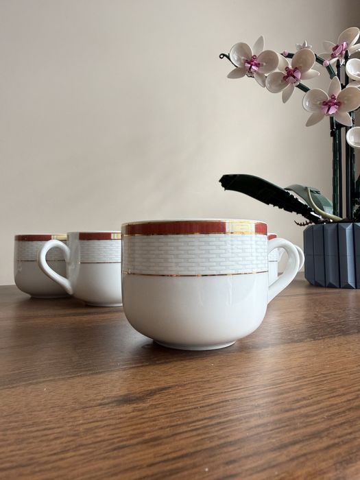 Komplet 5 filizanek porcelanowych Waza made in Poland