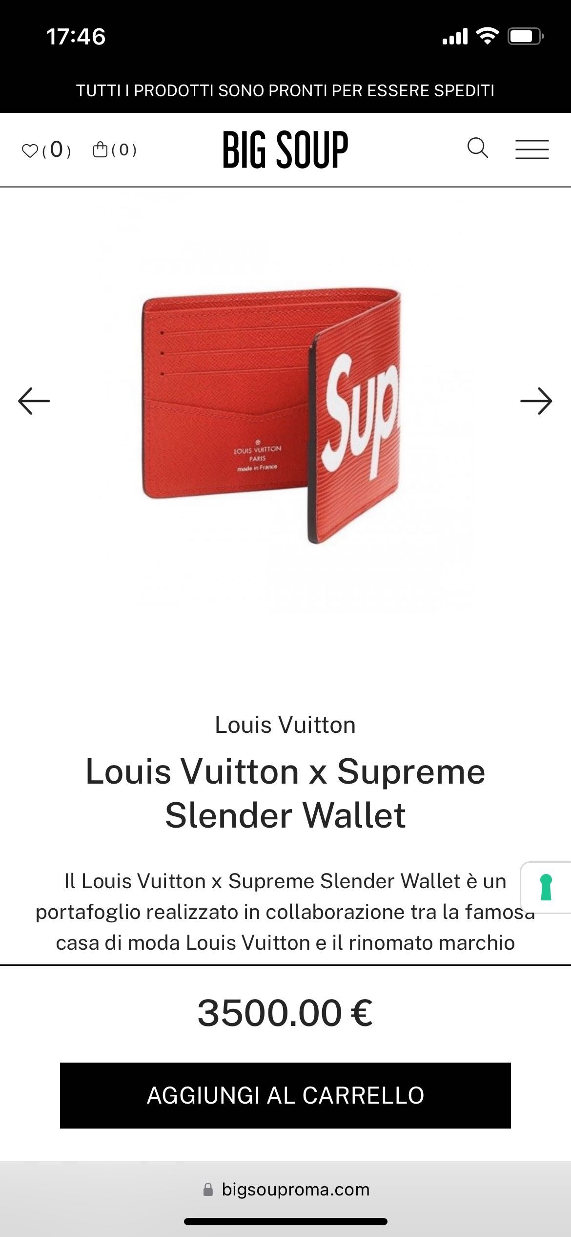 Кошелёк Louis Vuitton x Supreme