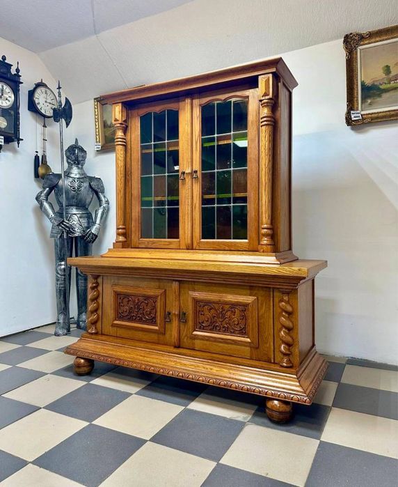 Вітрина сервант Голландія масив дуб витрина дерево 3682