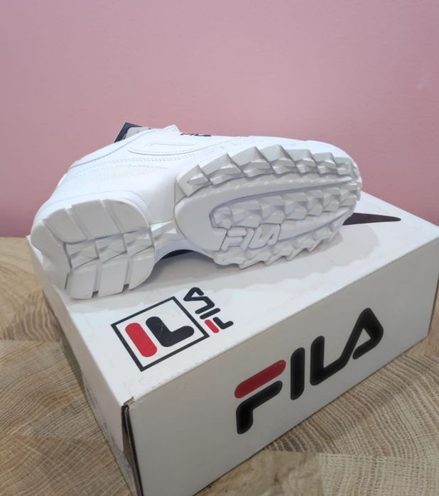 Buty białe sportowe Fila Disruptor II Premium wysokie sneakersy 37,5 j