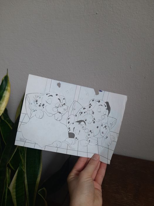 101 dalmatyńczyków karteczka do segregatora kolekcjonerska disney