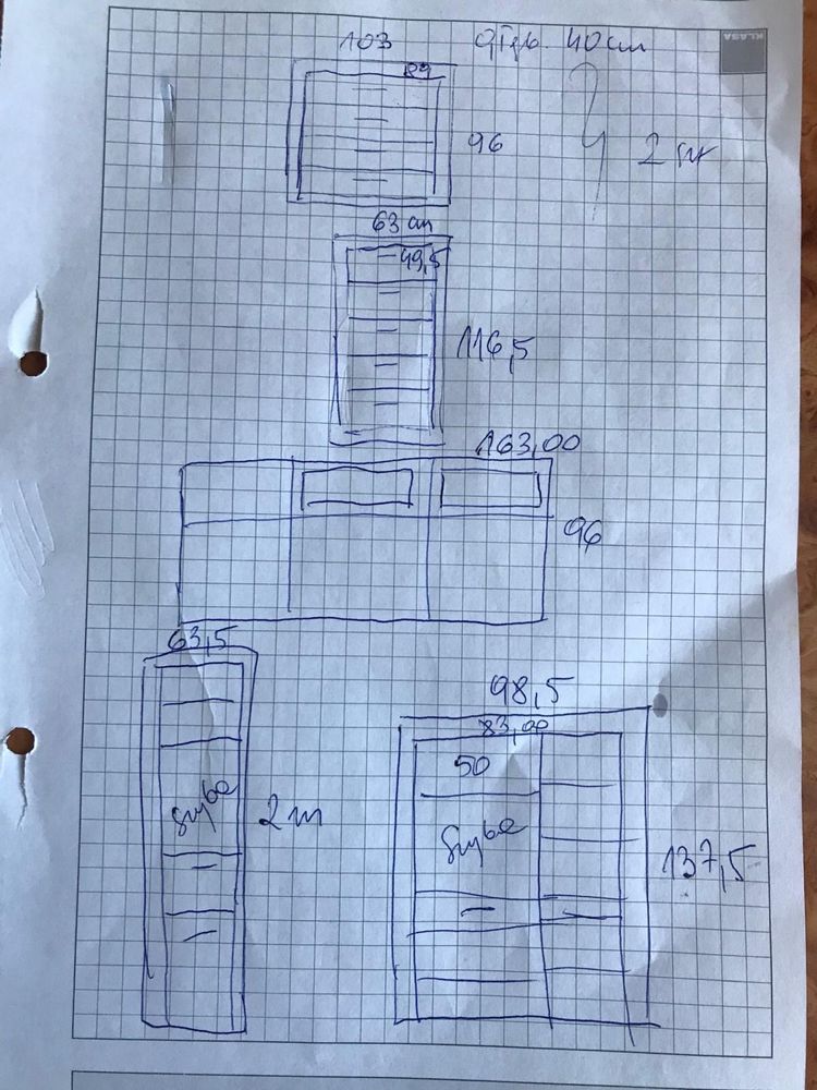 Zestaw mebli BRW komody i witryna