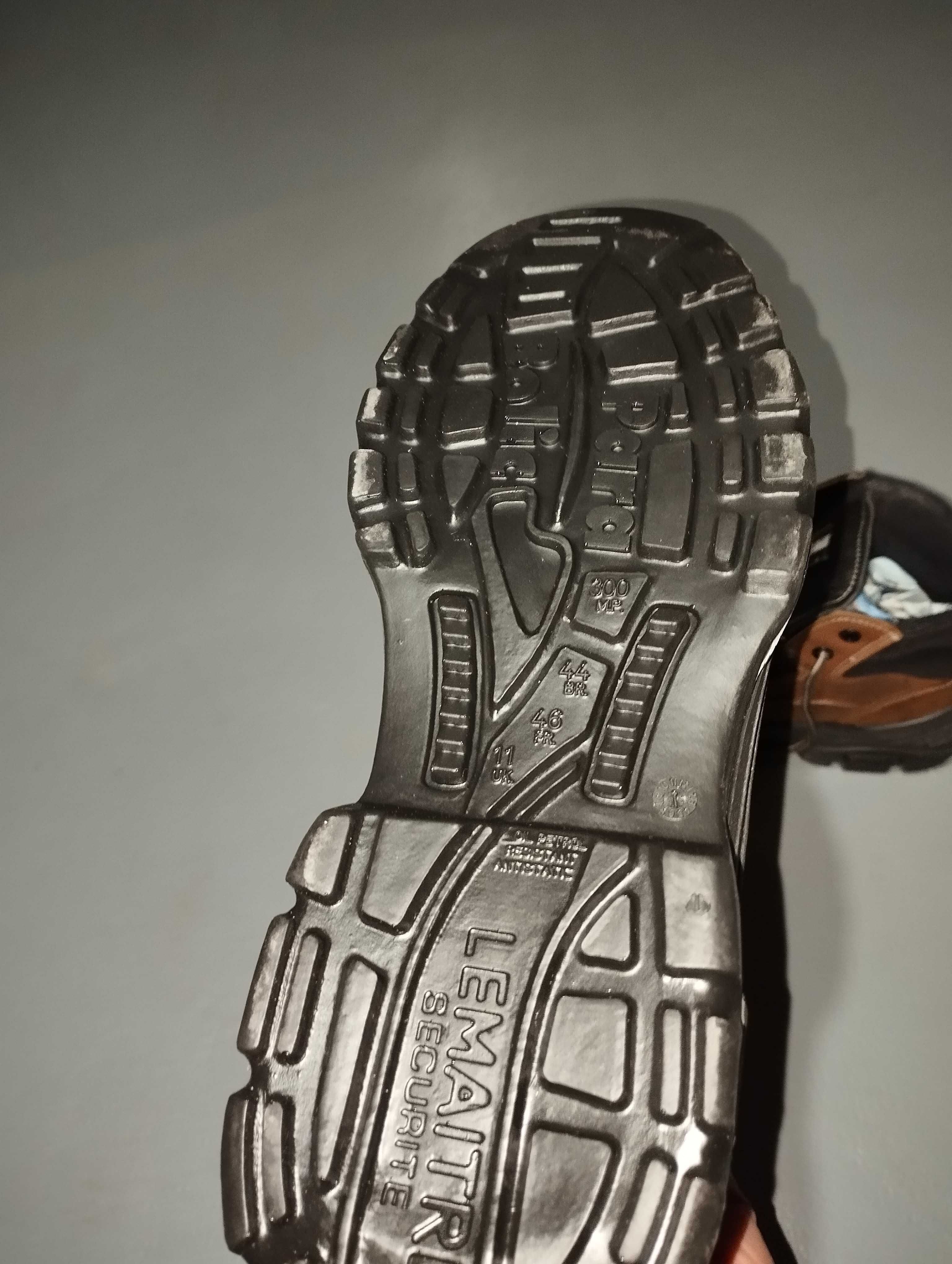 Trzewiki 46, buty robocze ochronne z podnoskiem i wkładką SOLANO S3