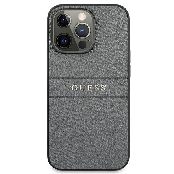 Etui Guess do iPhone 13 Pro Saffiano Strap Grey