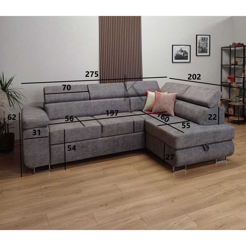 Narożnik Arteon  POD WYMIAR Bonell Rogówka Kanapa Sofa  USB+GRATIS