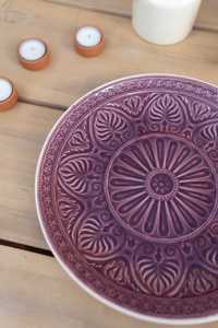 Patera duży talerz w kolorze fioletowym