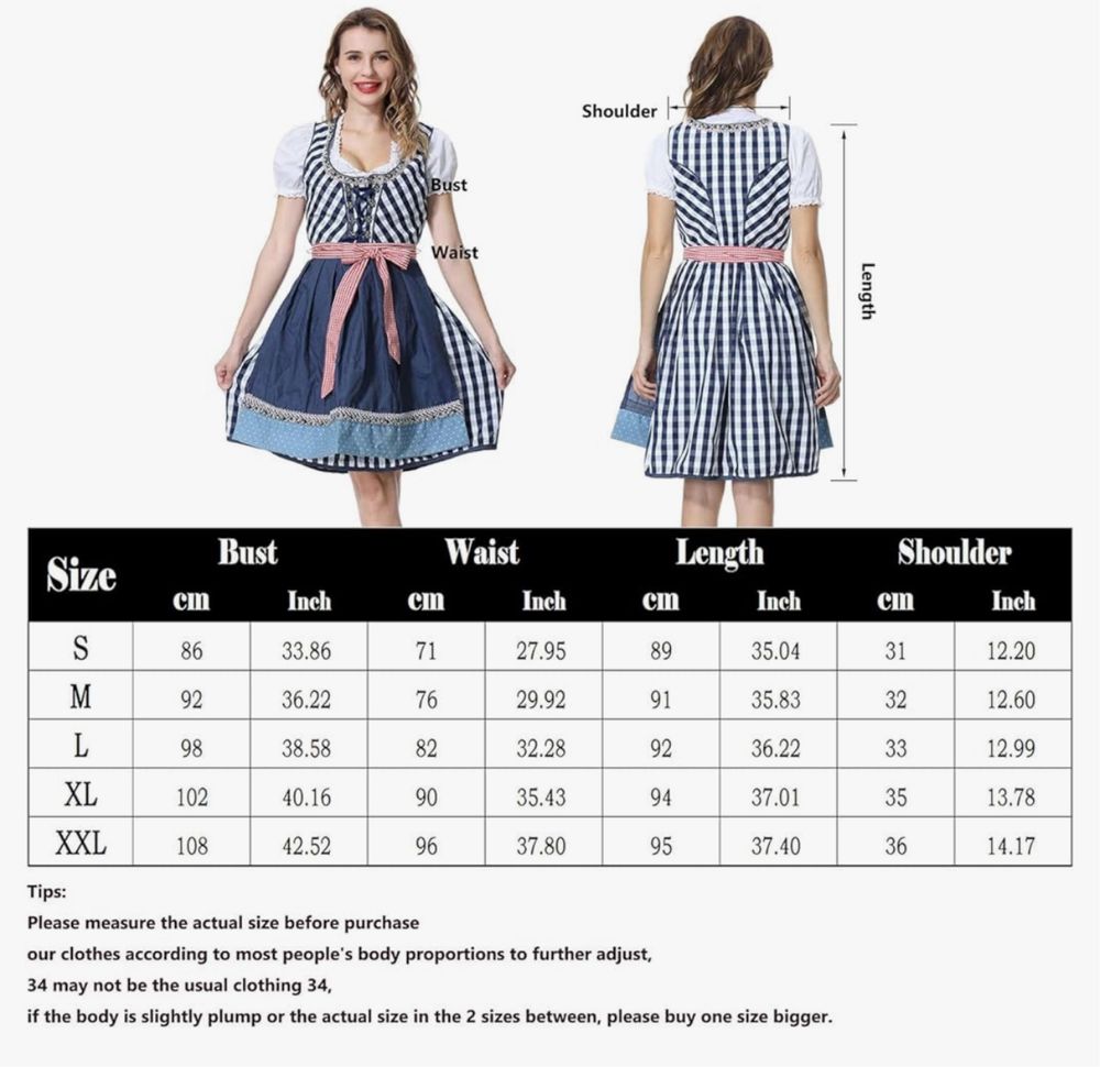 Жіноча сукня Dirndl, блуза Dirndl Традиційний Октоберфест