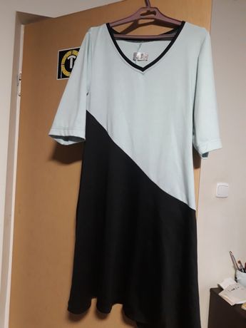 Sukienka miętowo-czarna rozmiar M