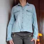 bluza koszula jeansowa dzinsowa damska jasnoniebieska