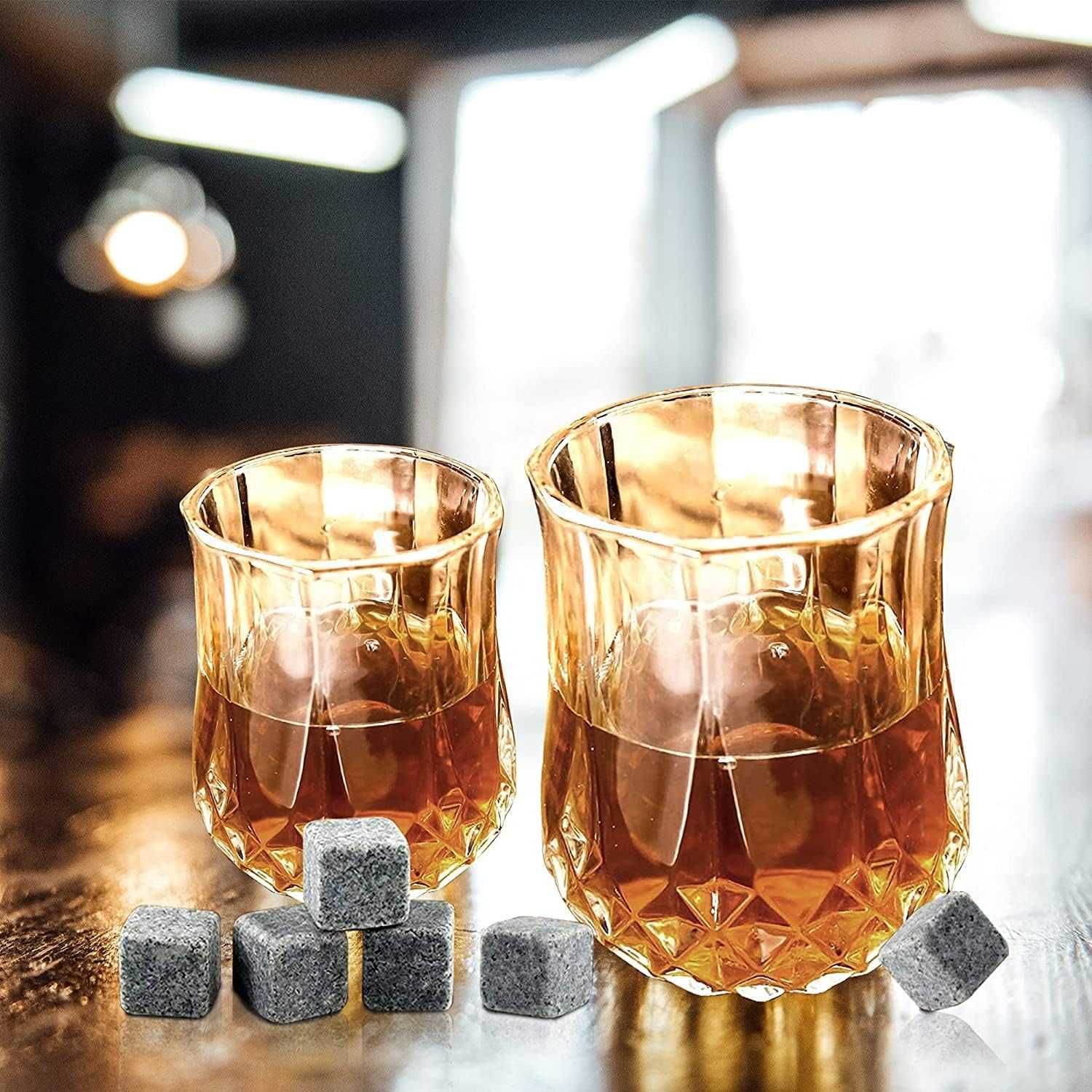 ZESTAW Prezentowy Kamienie Do Whisky + 2 Szklanki