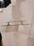 Lampa wisząca do kuchni 2 klosze w kolorze białym