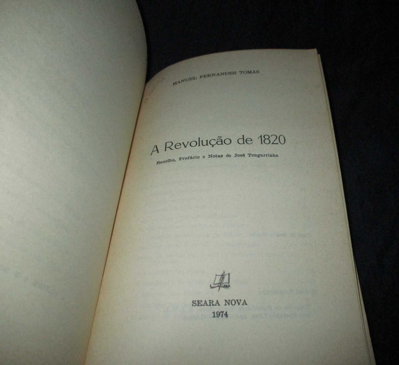 Livro A revolução de 1820 Manuel Fernandes Tomás