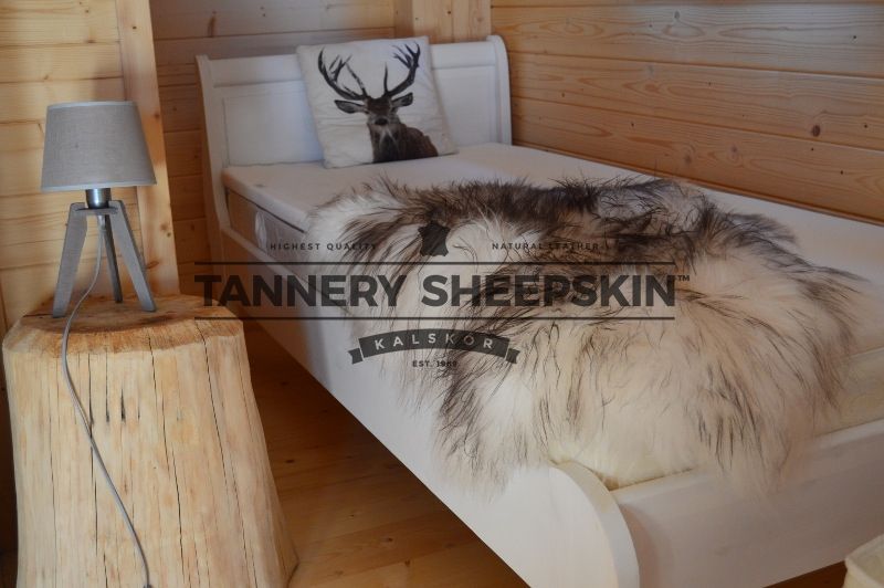 Dywanik Skóra Owcza Muflon Szary Island 90-110cm Skóry Naturalne