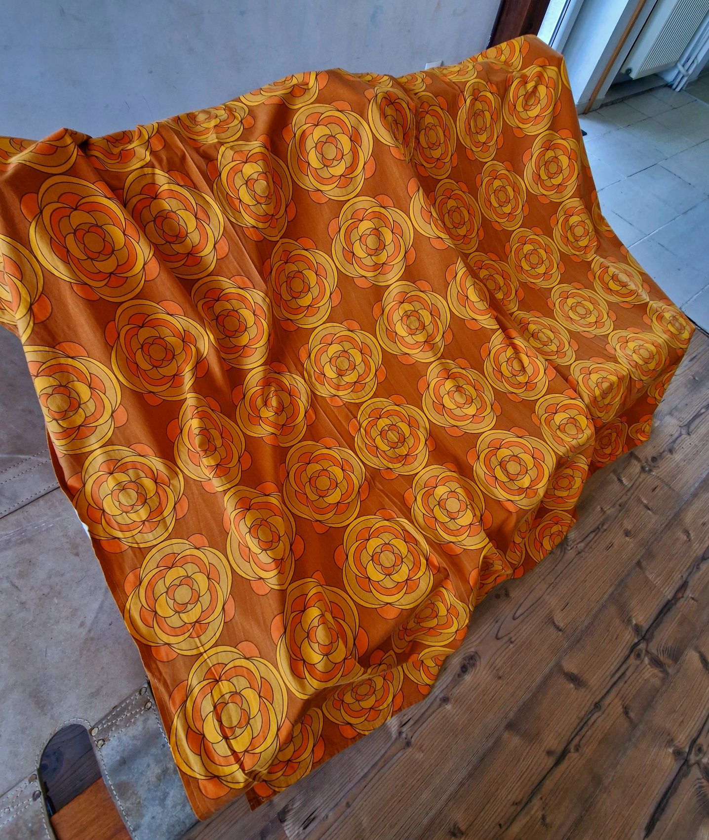 Zasłony PRL vintage op art