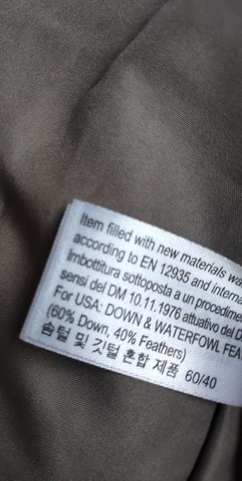 Długi płaszcz puchowy szary norkowy puch naturalny