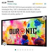 Tela projeção DURONIC 120”