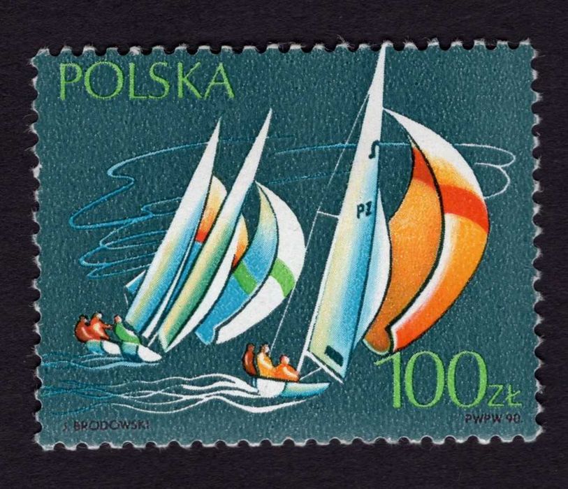 Znaczek Sport żeglarstwo Fi 3110 Polska 1990 **