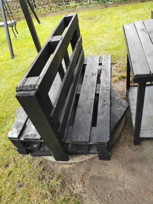 Ławka dwustronna z palet