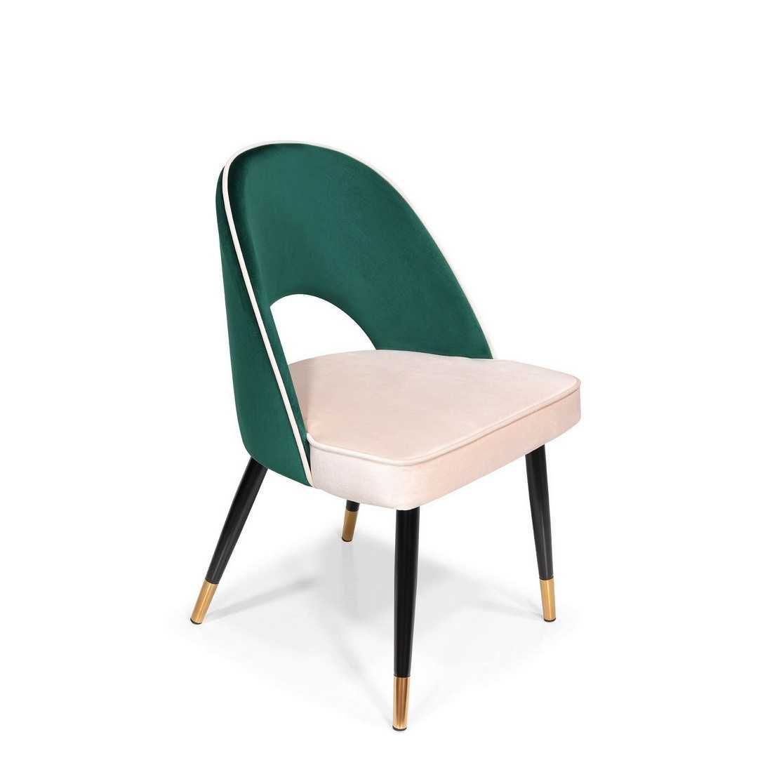 Cadeira em veludo com estrutura em ferro - Velvet chair iron structure