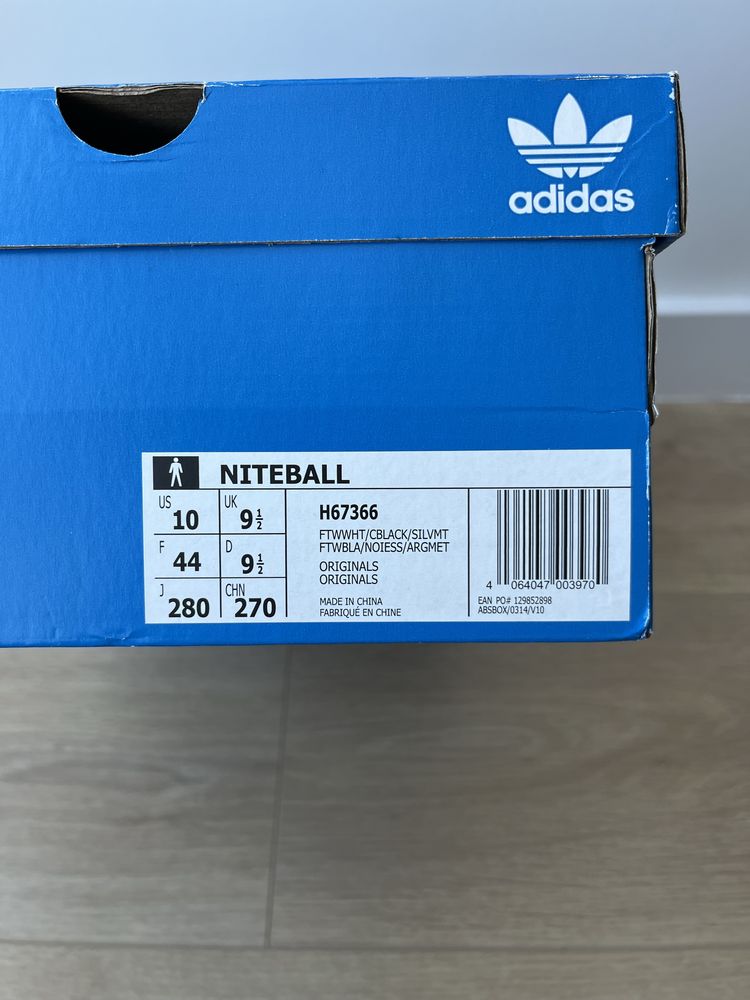 Оригінал Adidas (44) Niteball H67360 Нові Кросівки Кроссовки