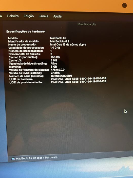 Vendo MacBook Air 2014 Irrepreensível